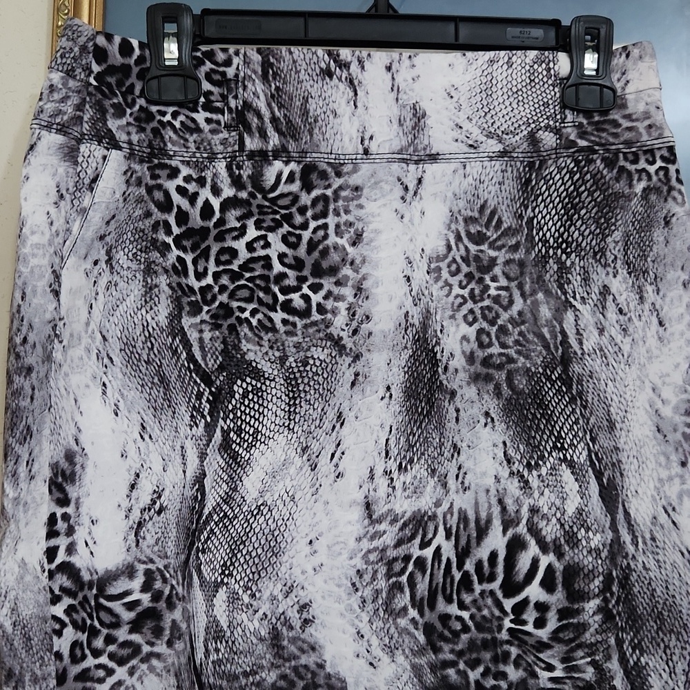 Black and White Pencil Skirt Animal Print  Knee-Length Cocktail Career Party - Picture 2 of 6